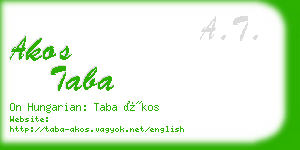 akos taba business card